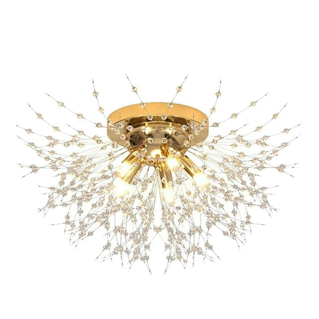 Lámpara colgante de araña de cristal, lámpara colgante de techo para tienda de interior 5 cabezas 3 coloridos