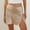 Khaki, variant on Hvot&aat Women's Satin Silky Lace Trim Skirt Solid Color High Waist Split Skirt Smoothing Mini Skirt