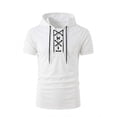 thumbnail image 5 of VBTAPA Mens Beach Outfits 2 Piece Cotton Linen Set Lace Up Short Sleeve Hooded Shirt and Shorts Set Retro Boho Resort Wear White S, 5 of 7