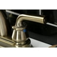 thumbnail image 4 of Kingston Brass KB5613RXL Double-Handle 3-Hole Deck Mount 4-Inch Centerset Bathroom Faucet with Pop-Up Drain in Antique Brass, 4 of 7