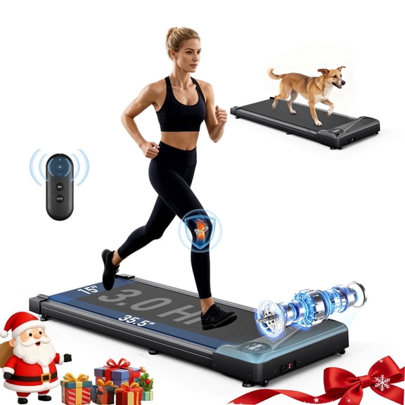 COFUNOK 3.0HP Walking Pad,Under Desk Treadmill,Portable Small Treadmill LED Display & Remote Control for Home/Office,Walking Jogging Machine,Weight Capacity 265 LBS