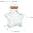 thumbnail image 2 of Decorative Glass Bottles with Cork Stoppers (10 fl oz. Five-Pointed Star Bottles / 2 Pcs), 2 of 9