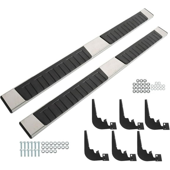 SHZAITOR 6 Inches Running Boards Compatible with 2009-2018 Dodge Ram 1500 Crew Cab(Including 2019-2024 Classic), 2010-2025 Ram 2500 3500, Carbon Steel Side Steps.