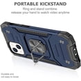 thumbnail image 4 of for Apple iPhone 14 Case with Metal Kickstand, Slim Fit Durable Military Grade Dual Layer Shockproof Protective Cover Case for iPhone 14 Blue, 4 of 7