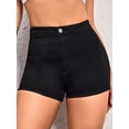 thumbnail image 2 of VIPONES Jeans Shorts Womens High Waisted Stretchy Sexy Butt-Lifting Hot Blue Denim Shorts(301,M), 2 of 5