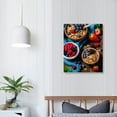 thumbnail image 3 of Nawypu  Fruit Pictures Kitchen Wall Decor Fresh Strawberry Blueberry on Vintage Wood Board Painting Canvas Prints Food Artwork Painting for Home Dining Room Restaurant Decoration, 3 of 4