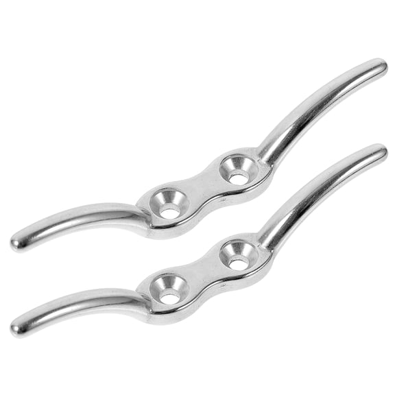 ITSELFER 2Pcs Durable Boat Stainless Steel Dock Deck Rope Cleat Marine Yacht Line Flag Anchor (4 Inch - 316)