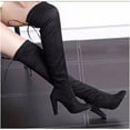 thumbnail image 6 of Women Over the Knee Boots Block Winter Thigh High Suede Low Above Flat Long Best Autumn Comfort Pointed toe, 6 of 6