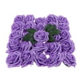 thumbnail image 3 of 25 cabezas de rosas artificiales, cabezas de flores, rosas de seda con Púrpura, 3 of 9