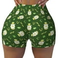 thumbnail image 2 of Goofa St. Patrick's day 6 Printed Workout Shorts Women Seamless Scrunch Butt Lifting High Waisted Gym Booty Shorts Elastic Workout Shorts-Medium, 2 of 8