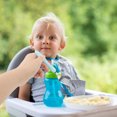 thumbnail image 3 of LIFKOME 1 Set Toddler Spoon Self Feeding Fork Silverware For Toddlers Sky-Blue Metal Plastic Utensils 4.8X1.4X0.4in, 3 of 8