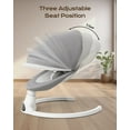 thumbnail image 6 of Babyomi Baby Swing for Infants, Bluetooth Control, 5 Speed Settings, 10 Nursery Rhyme, 0-12Months, Gray, 6 of 6
