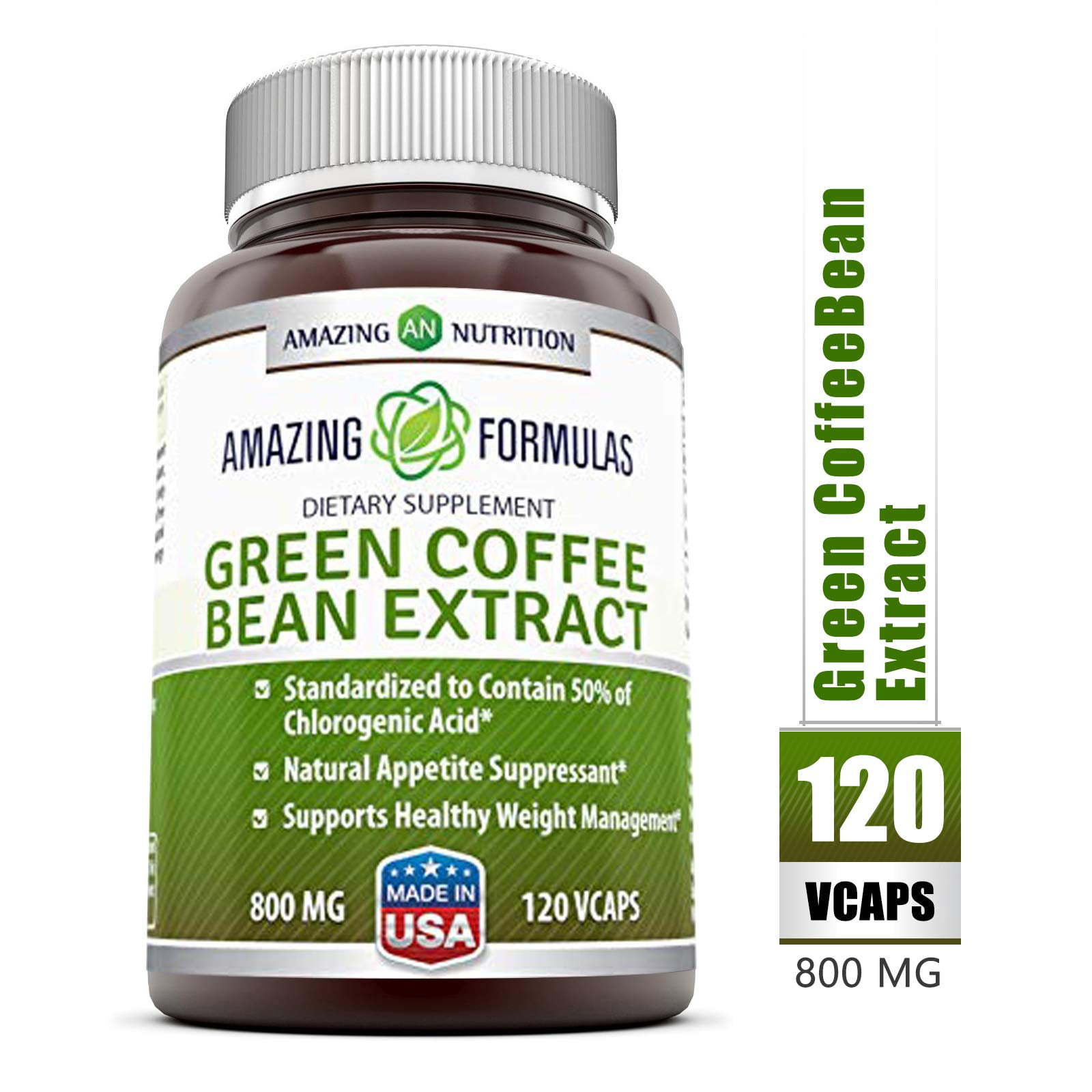 Amazing Formulas Green Coffee Bean Extract 800 mg 120 Vegetarian