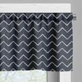 thumbnail image 3 of Ambesonne Navy Blue Valance Pack of 2, Chevron Zigzag Themes, 42"X18", Navy Blue and White, 3 of 5