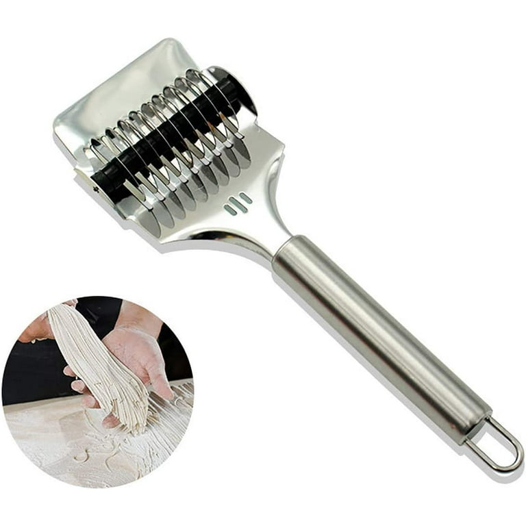 Pasta Noodle Cutter, Stainless Steel Manual Noodle Lattice Roller Dough  Cutter Pasta Spaghetti Maker Garlic Ginger Herb Mincer Kitchen Cooking Tools