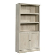 Sauder Misc Storage 3-Shelf/2-Door Tall Wood Bookcase in Chalked Chestnut