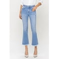 thumbnail image 3 of Flying Monkey - Rise Kick Flare Jeans with Raw Fray Hem (26.5" Inseam)- F5088, 3 of 9