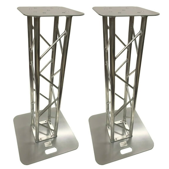 2 DJ Lighting 3.28 ft Bolted Aluminum 8"x8" Truss Light Weight Dual Totem System
