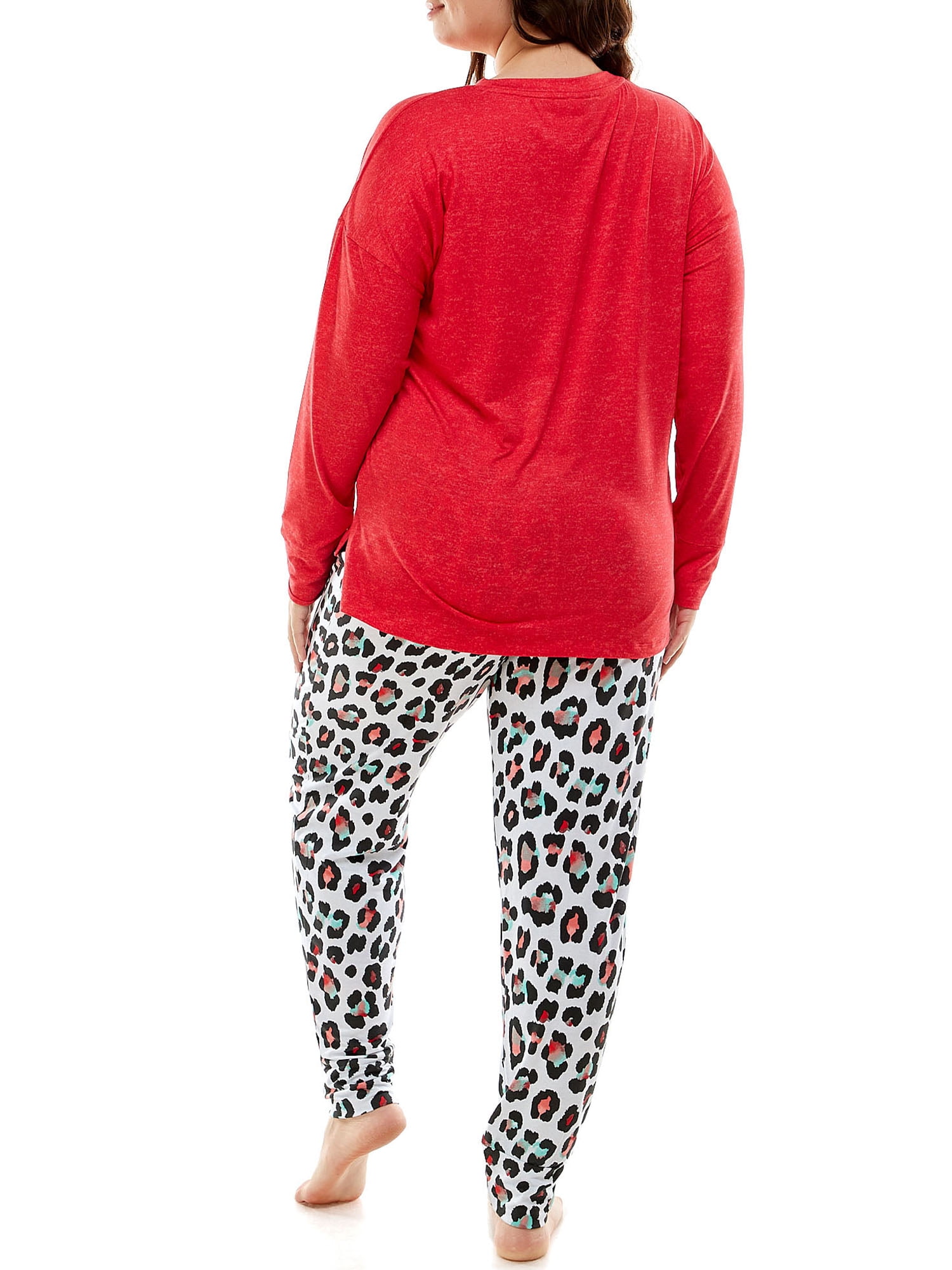 Jaclyn Women and Women's Plus Holiday Printed Long Sleeve Pajama Set