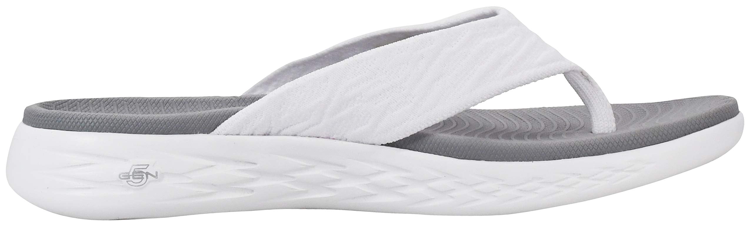 Skechers Flip Flops Sandals for Women On-The-Go 600-Sunny with Goga Mat Footbed and Lightweight Cushioning