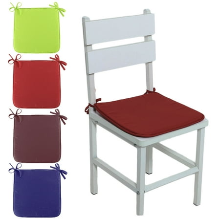 

Chair Pads Non-Slip Soft Seat Pads with Ties Removable Kitchen Seat Cushion Waterproof Breathable Foam Filling Pad Red