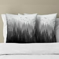 thumbnail image 6 of Christmas Throw Pillow Covers 18x18 Set of 2, Rustic Winter Blue Trees Snows Pine Forest Farmhouse Decorative Pillow Cases Cotton Cushion Cover for Home Sofa Couch Decor, 6 of 6