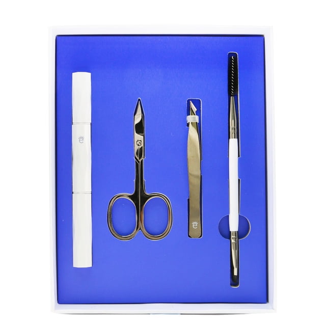 Kit de cuidado de cejas Eyeko, brocha para cejas y tijeras en espiral, pinzas