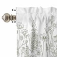 thumbnail image 4 of Kitchen Window Curtains Valance and Tier Set, Vintage Green Herbs Flowers Plants Rod Pocket Tier Curtains and Valance 3 Piece Set, Abstract Art Lines Window Treatment for Bedroom Living Room, 4 of 9