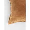 thumbnail image 4 of Stonewashed Cotton Velvet Throw Pillow with Decorative Handstiched Edges-19X19", 4 of 5