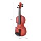 thumbnail image 3 of Violín Irfora Violín de juguete para niños Mini violín eléctrico con 4 cuerdas ajustables Arco de violín Juguete de instrumento musical para niños Irfora Violín, 3 of 7