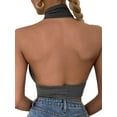 thumbnail image 3 of Baby Sweetie Women Summer Tank Tops, Cross Halter Neck Backless Close-Fitting Crop Tops for Street Party, 3 of 7