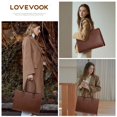 thumbnail image 2 of Bolsa para portátil LOVEVOOK para mujer de 15.6 pulgadas, piel vintage, 2 of 8