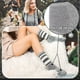 thumbnail image 3 of Calcetines de senderismo EBMORE de lana merino para mujer, 5 pares, a rayas, 3 of 6