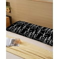 thumbnail image 6 of Halloween Body Pillow Cover 20 x 60 Inch Decorative Pillow Cover Funny Skeleton Spooky Scary Skull Black Lumbar Pillowcase Seasonal Rectangle Cushion Case for Couch Sofa Bed Living Room, 6 of 7