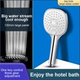 thumbnail image 2 of Shower Head Adjustable High Pressure Rainfall Showerhead with High Pressure Shower Head Handheld Bathroom Bathing Water Sprinkler, Type 2, Silver, 2 of 8