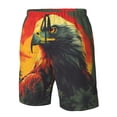 thumbnail image 4 of Balery Hawaiian Style Bald Eagle Traje de Baño Estilo Hawaiano para Hombre, Shorts de Secado Rápido con Bolsillos-Large, 4 of 6