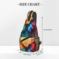 thumbnail image 2 of Lsque Vibrant Rainbow Butterfly A Pattern Cross Chest Bag Diagonally – Premium Durable Front Chest Sling with Adjustable Padded Strap, High-Capacity Storage, 2 of 6