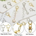 thumbnail image 5 of 1 Box 40Pcs 2 Colors Star Clasp Star Shaped Keychain Clip Bulk Alloy Gold Silver Hollow Metal Buckle Spring Hooks Snap Swivel Clips for Key Rings Lanyard Purse Bag DIY Crafts Accessories Colorful, 5 of 5