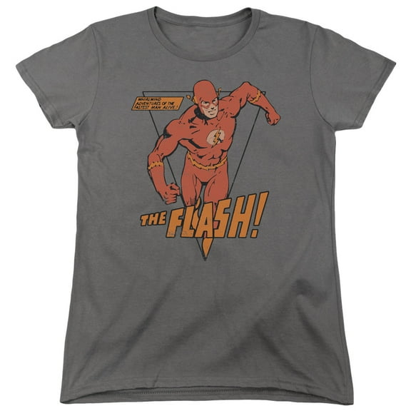 DC Comics Flash Whirlwind S/S Women's T-Shirt Charcoal