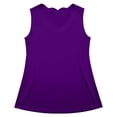 thumbnail image 4 of CHUMUD Plus Size Workout Tank Tops for Women Athletic Loose Fit Top Trendy Sleeveless Ruffle V-Neck Babydoll Gym, 4 of 5