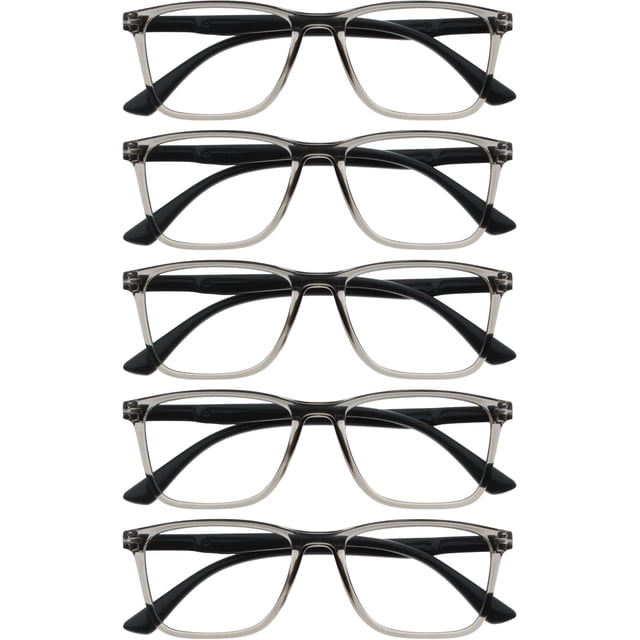 OPULIZE NYX Reading Glasses with Blue Light Blocking for Women Men, Rectangular Frame with UV & Eyestrain Protection