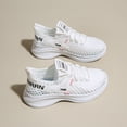 thumbnail image 4 of Women's Lightweight Walking Sneakers Casual Lace Up Flats Tennis Athletic Running Fashion Sport Shoes for Girls, 4 of 13