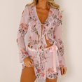 thumbnail image 3 of Conjunto de falda rosa sexy de corte holgado de gasa para mujer Traje de falda de 2 piezas Traje de vacaciones FLhrweasw Nuevo, 3 of 9