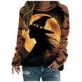 thumbnail image 2 of Heisall Womens Sweatshirts 2025 Autumn Winter Round Neck Halloween Print Long Sleeve Tops Loose Casual Fashion Hoodless Sweatshirts, 2 of 5