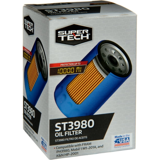 SuperTech 10K mile Spinon Oil Filter, ST3980, for GM, Oldsmobile and