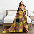 thumbnail image 5 of Yellow Plaid Scottish Throw Blanket,Super Soft Anti-Pilling Flannel Bed Blankets, 40"x30", 5 of 8