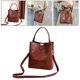 thumbnail image 3 of Bolsos de PU para mujer, bolso tipo cubo, bolsos de negocios, bolso con asa superior, gran capacidad marrón jinwen bolsos cruzados de mujer, 3 of 8
