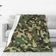 thumbnail image 3 of Camouflage Print Pattern Throw Blanket, Super Soft Anti-Pilling Flannel Bed Blankets, 40"x30", 3 of 8