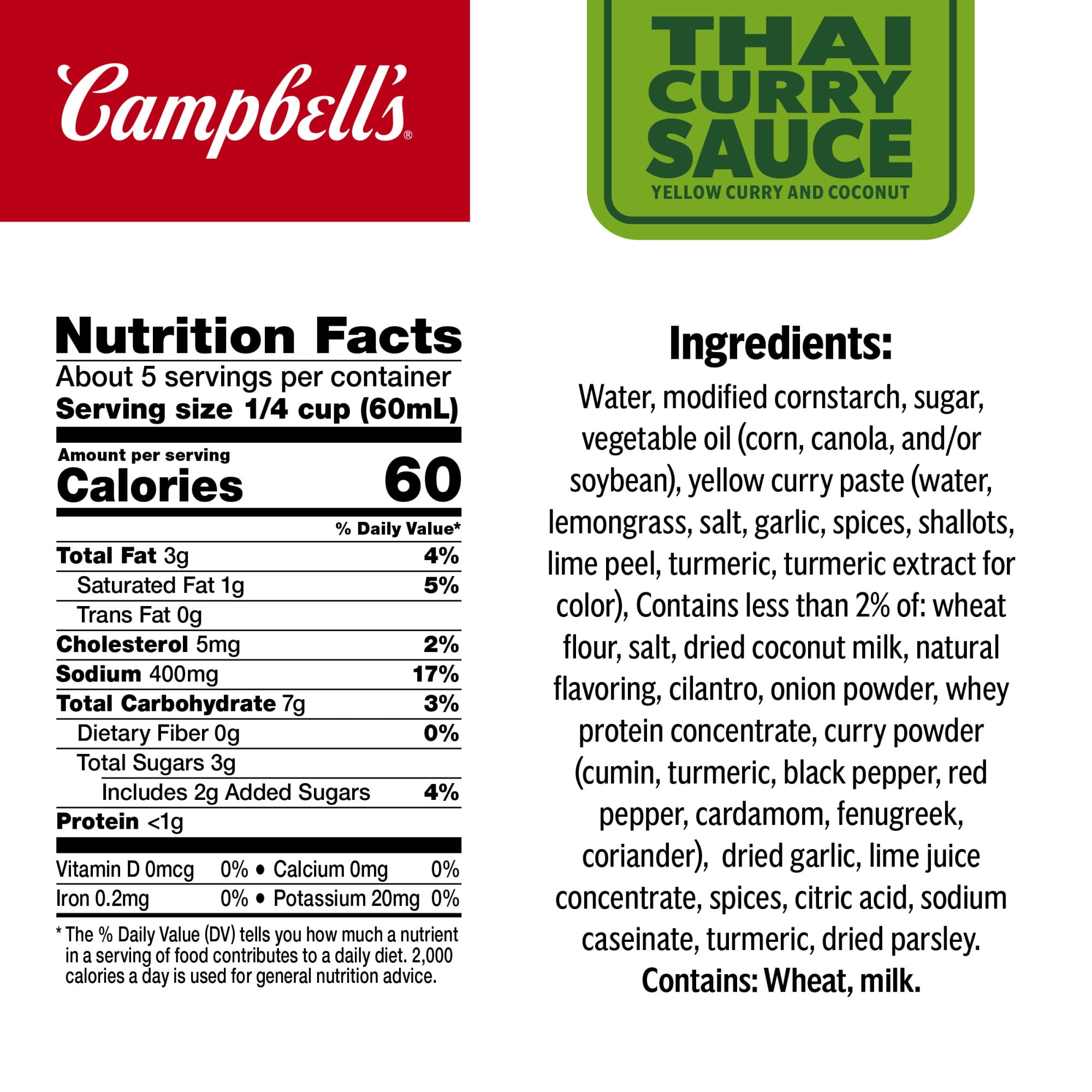 Campbell's Condensed Thai Curry Sauce, 10.5 oz Can