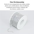 thumbnail image 3 of Guardoinrt Rhinestone Link Chain DIY Necklaces Cup Chains Trimming Sewing Supplies Garment Manicure Tips Accessories Decorations Silver AB 1Set, 3 of 6